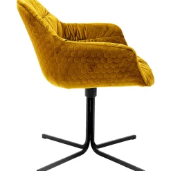 KARE Design Chaise Pivotante Colmar Jaune