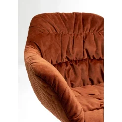 KARE Design Chaise Pivotante Colmar Rouge