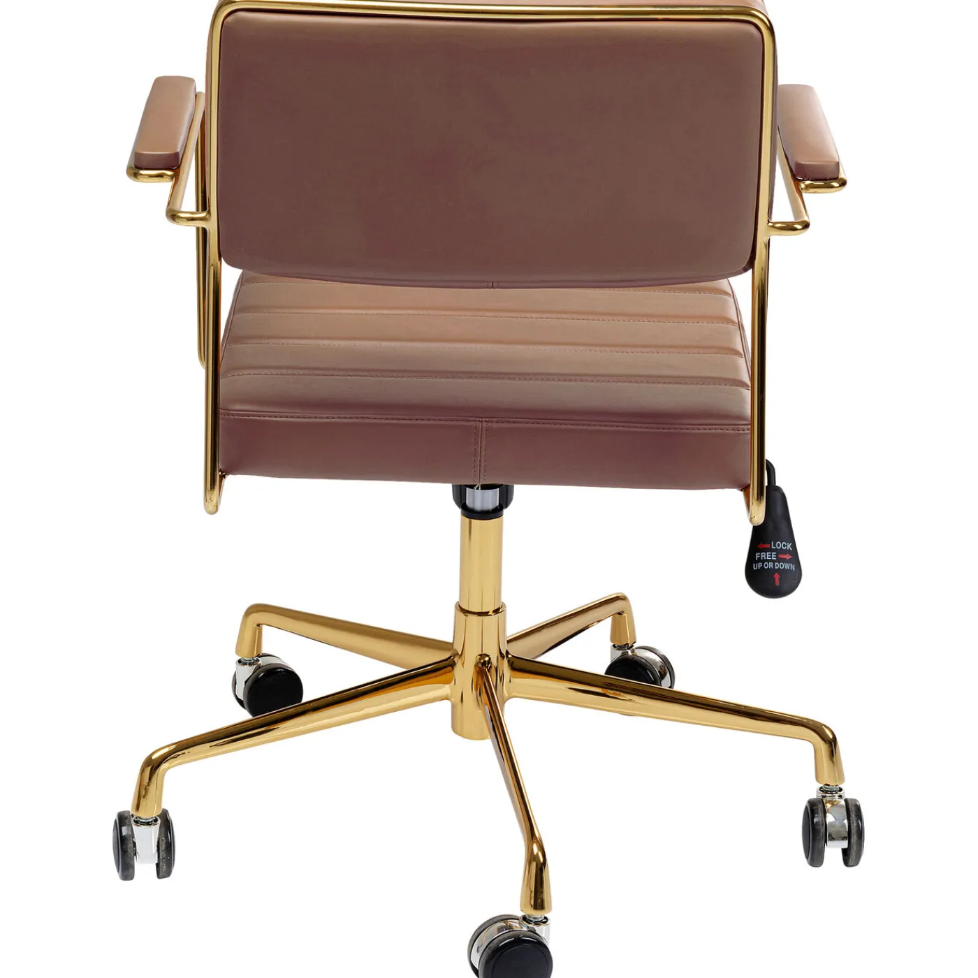 KARE Design Chaise Pivotante De Bureau Dottore Marron