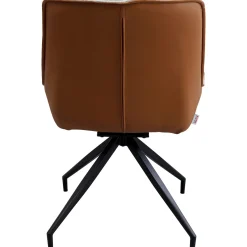 KARE Design Chaise Pivotante Loris Gris Marron