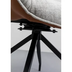 KARE Design Chaise Pivotante Loris Gris Marron