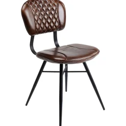 KARE Design Chaise Samba Cuir Marron