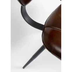 KARE Design Chaise Samba Cuir Marron