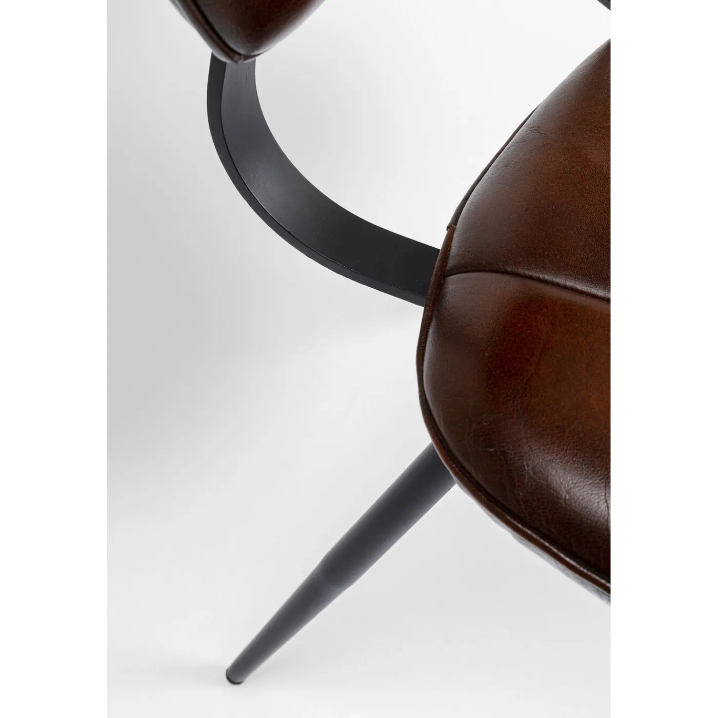 KARE Design Chaise Samba Cuir Marron