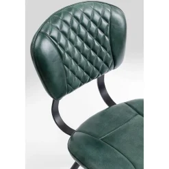 KARE Design Chaise Samba Cuir Vert Fonce