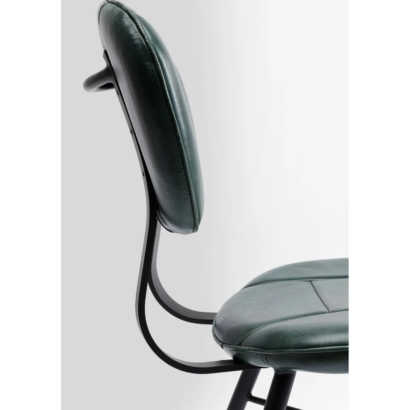 KARE Design Chaise Samba Cuir Vert Fonce