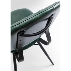 KARE Design Chaise Samba Cuir Vert Fonce