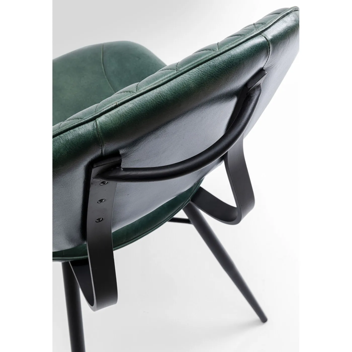 KARE Design Chaise Samba Cuir Vert Fonce