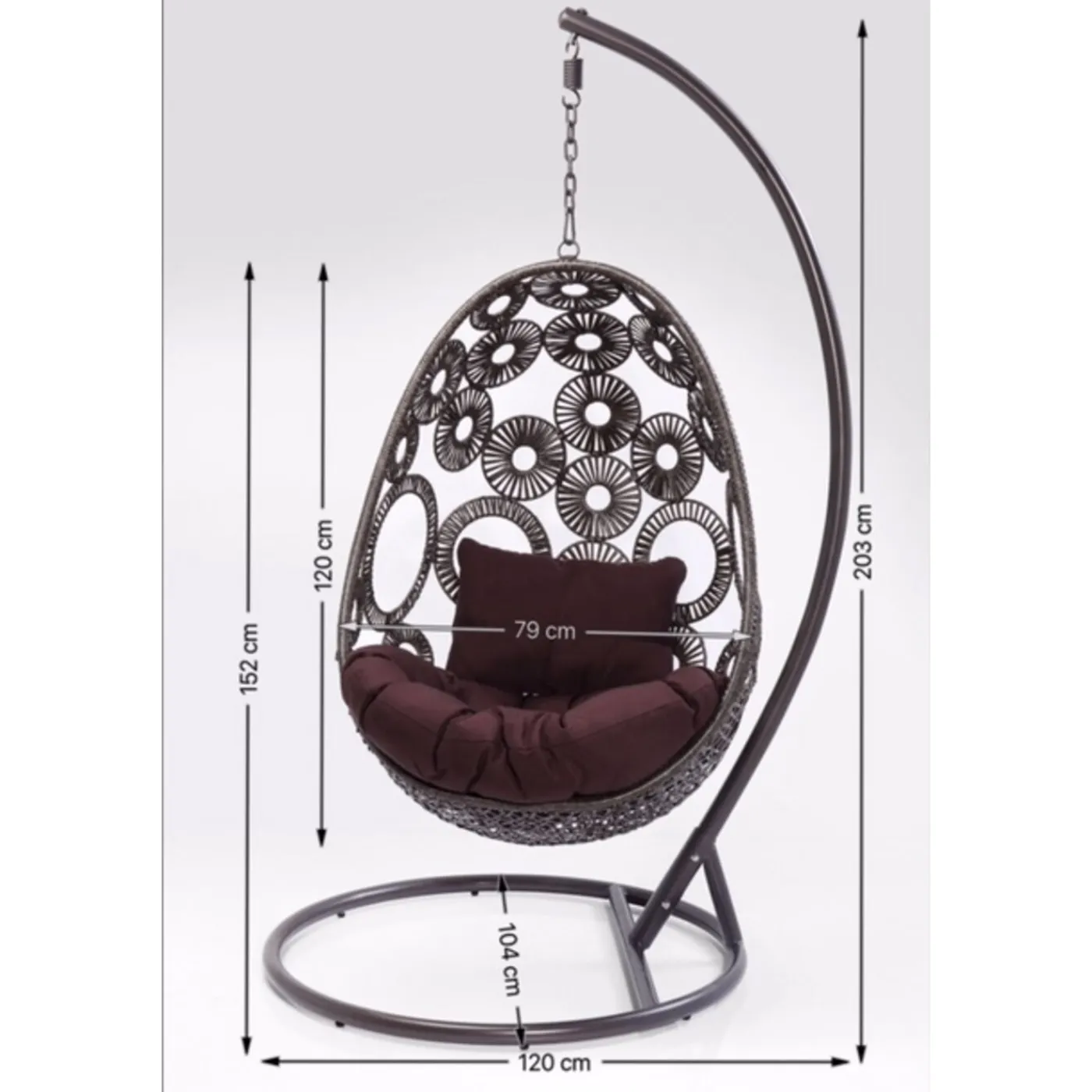 KARE Design Chaise Suspendue Ibiza Marron