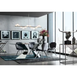 KARE Design Chaise Viva Gris-Chrome