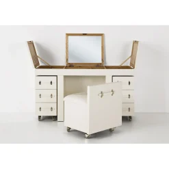 KARE Design Coiffeuse Diva Croco Blanche (4 Pcs)