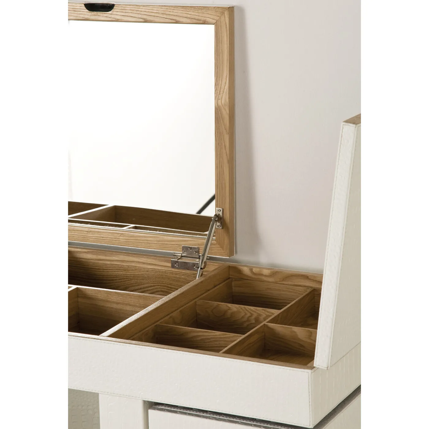 KARE Design Coiffeuse Diva Croco Blanche (4 Pcs)