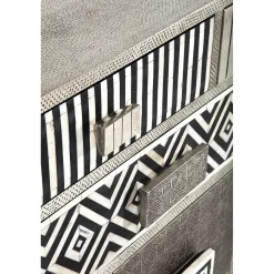 KARE Design Commode Haute Chalet Argent 13 Tiroirs