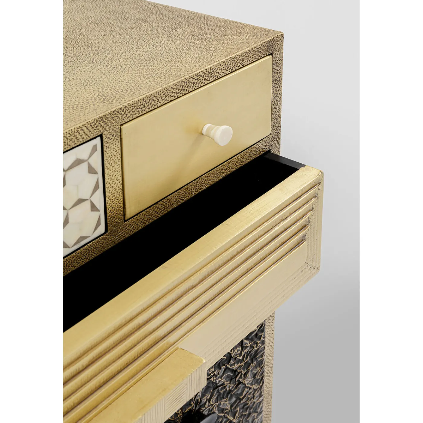 KARE Design Commode Haute Chalet Dore 13 Tiroirs