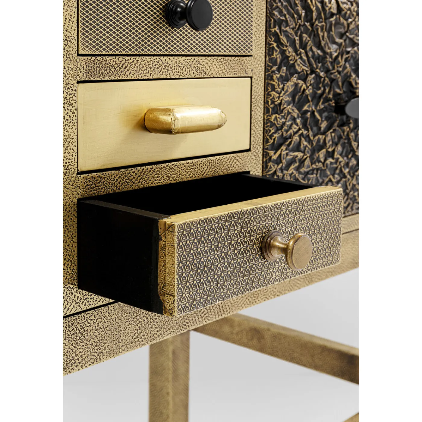 KARE Design Commode Haute Chalet Dore 13 Tiroirs