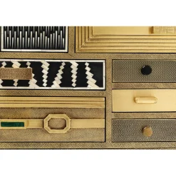 KARE Design Commode Haute Chalet Dore 13 Tiroirs