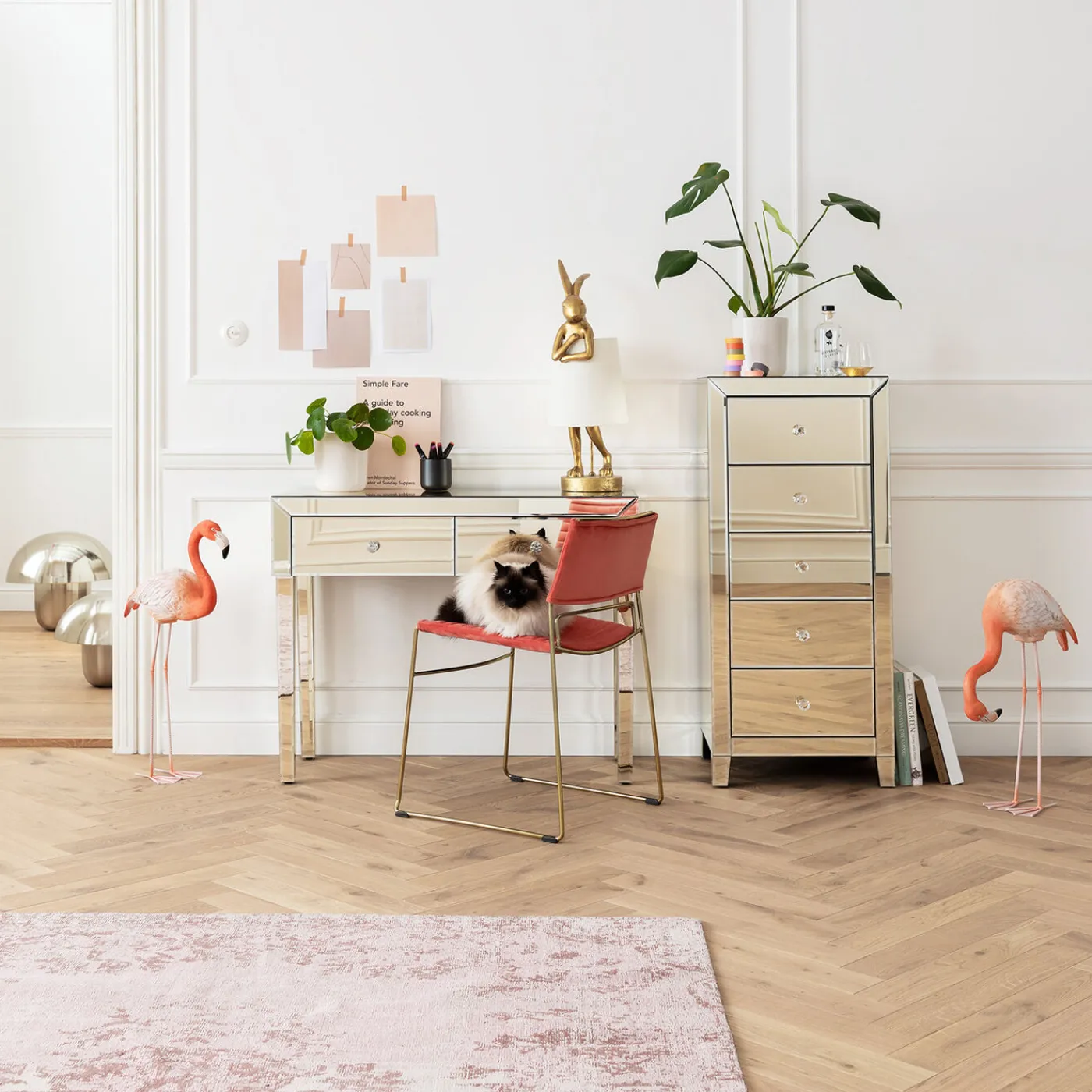 KARE Design Commode Haute Luxury Champagne 5-Tiroirs