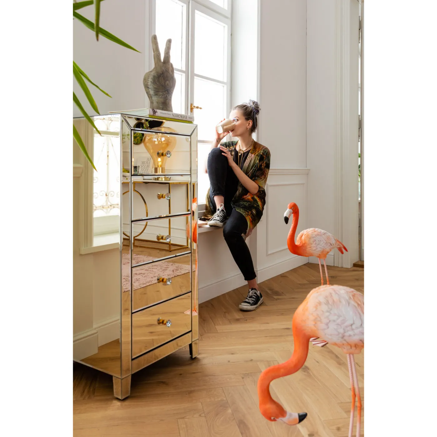 KARE Design Commode Haute Luxury Champagne 5-Tiroirs