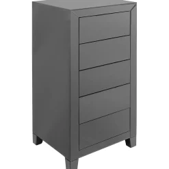 KARE Design Commode Haute Luxury Push 5 Tiroirs Gris