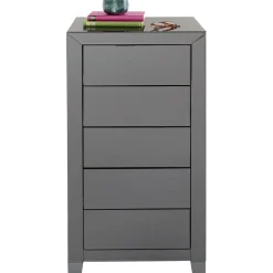 KARE Design Commode Haute Luxury Push 5 Tiroirs Gris