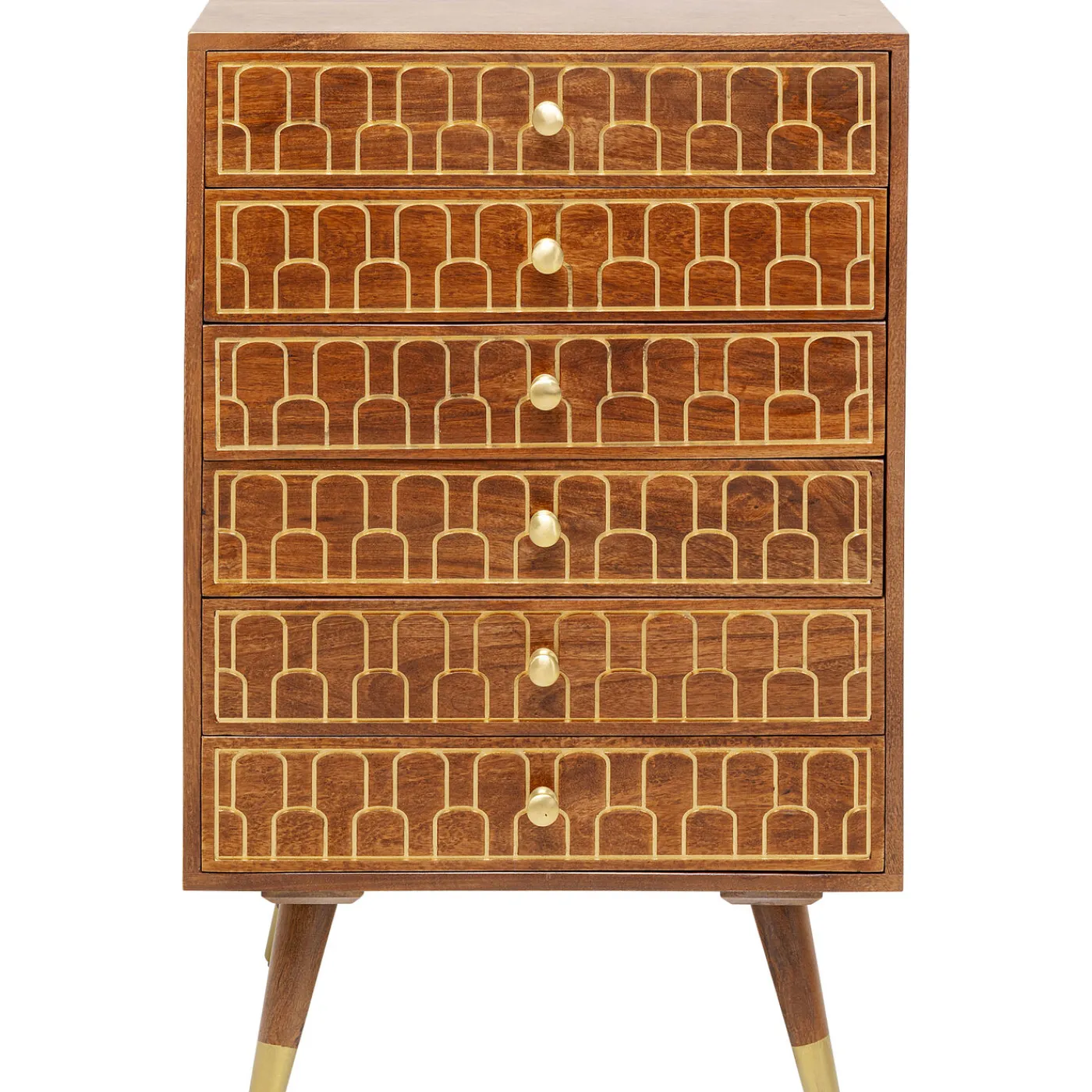 KARE Design Commode Haute Muskat 6 Tiroirs