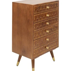 KARE Design Commode Haute Muskat 6 Tiroirs