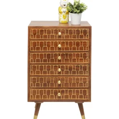 KARE Design Commode Haute Muskat 6 Tiroirs