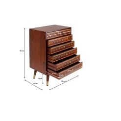 KARE Design Commode Haute Muskat 6 Tiroirs