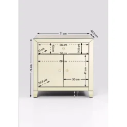 KARE Design Commode Luxury Champagne 2-Portes,1-Tiroir