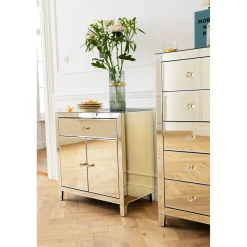 KARE Design Commode Luxury Champagne 2-Portes,1-Tiroir