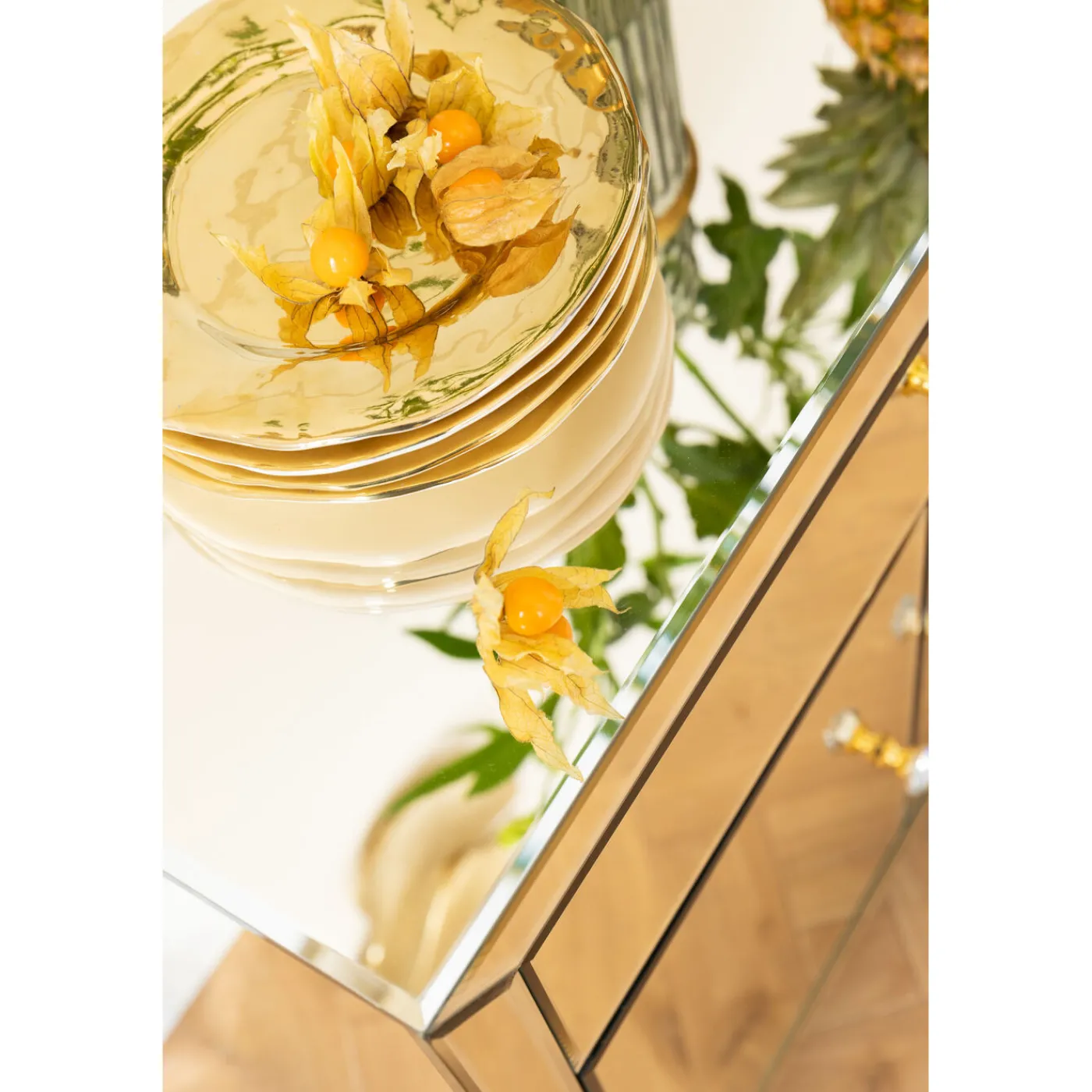 KARE Design Commode Luxury Champagne 2-Portes,1-Tiroir