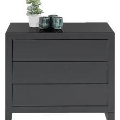 KARE Design Commode Luxury Push 3 Tiroirs Gris