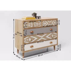 KARE Design Commode Oase 5 Tiroirs 90Cm