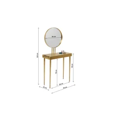 KARE Design Console Avec Miroir Curve Art 153X70