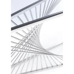 KARE Design Console Laser Argente-Verre Clair 120X40
