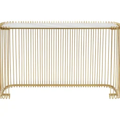 KARE Design Console Wire Verre Marbre Dore 142X89Cm