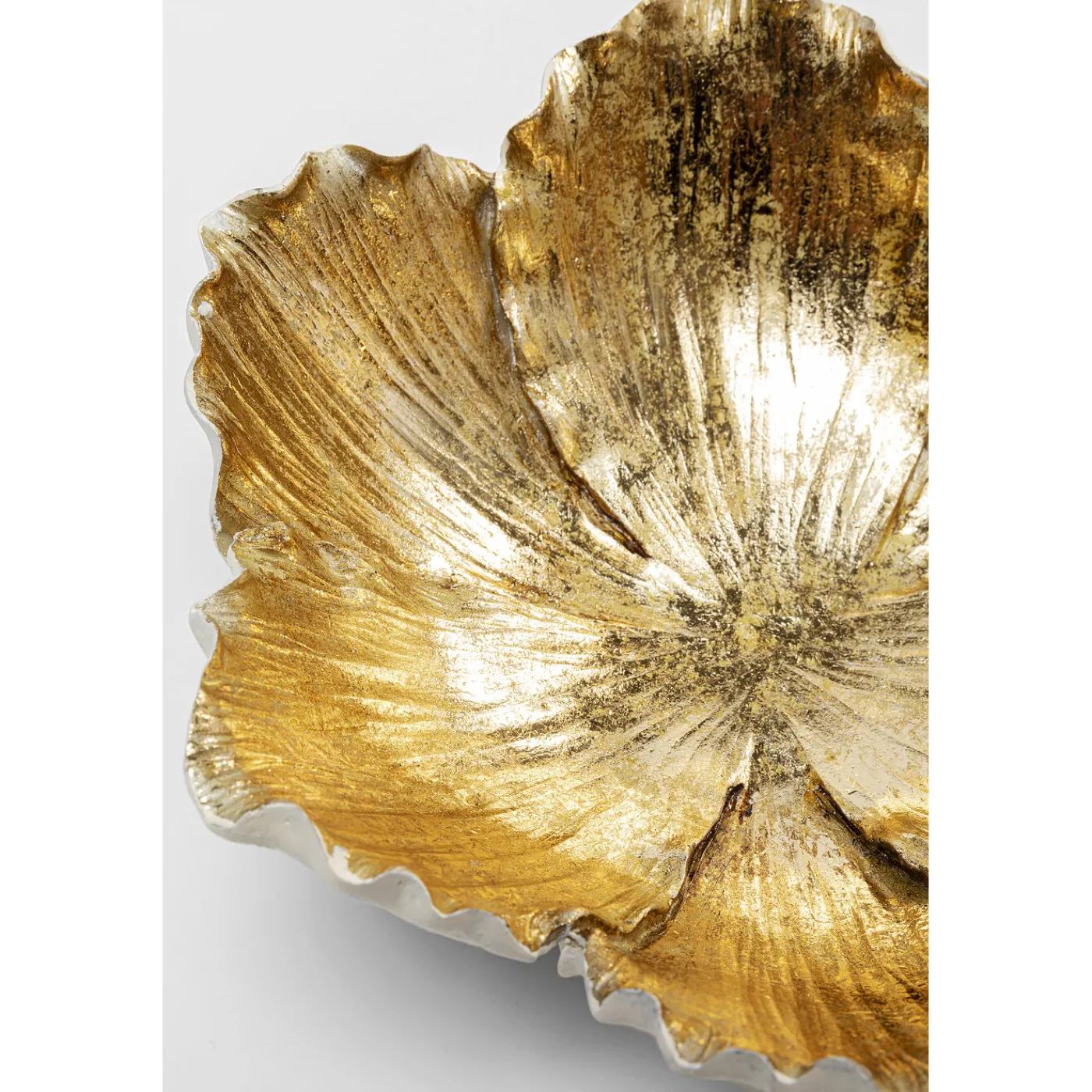 KARE Design Coupe Décorative Flower Bloom Creme-Dore O25Cm