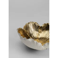 KARE Design Coupe Décorative Flower Bloom Creme-Dore O25Cm