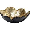KARE Design Coupe Décorative Flower Bloom Noir-Dore O20Cm
