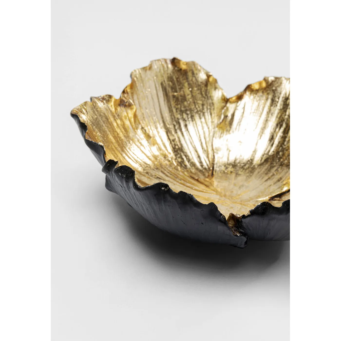 KARE Design Coupe Décorative Flower Bloom Noir-Dore O20Cm