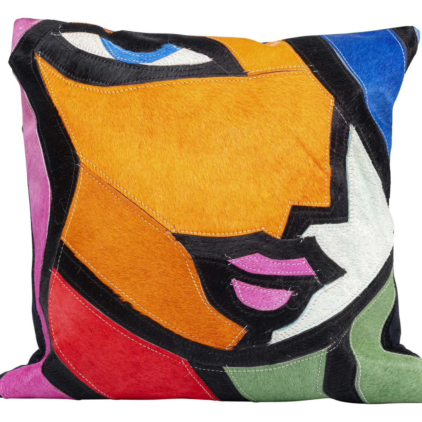 KARE Design Coussin Abstract Lady Face 40X40Cm