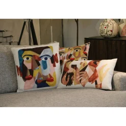 KARE Design Coussin Artistic Face 45X45Cm