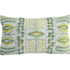 KARE Design Coussin Desna Patchwork Vert 60X35Cm