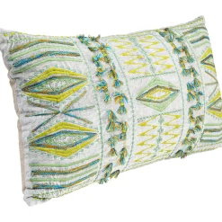 KARE Design Coussin Desna Patchwork Vert 60X35Cm