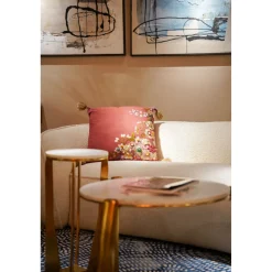 KARE Design Coussin Embroidery Blossom 50X50Cm