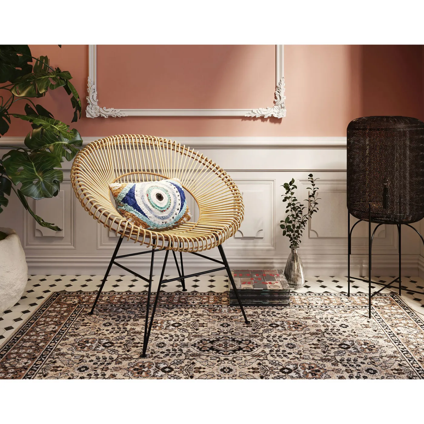 KARE Design Coussin Ethno Eye 35X55Cm