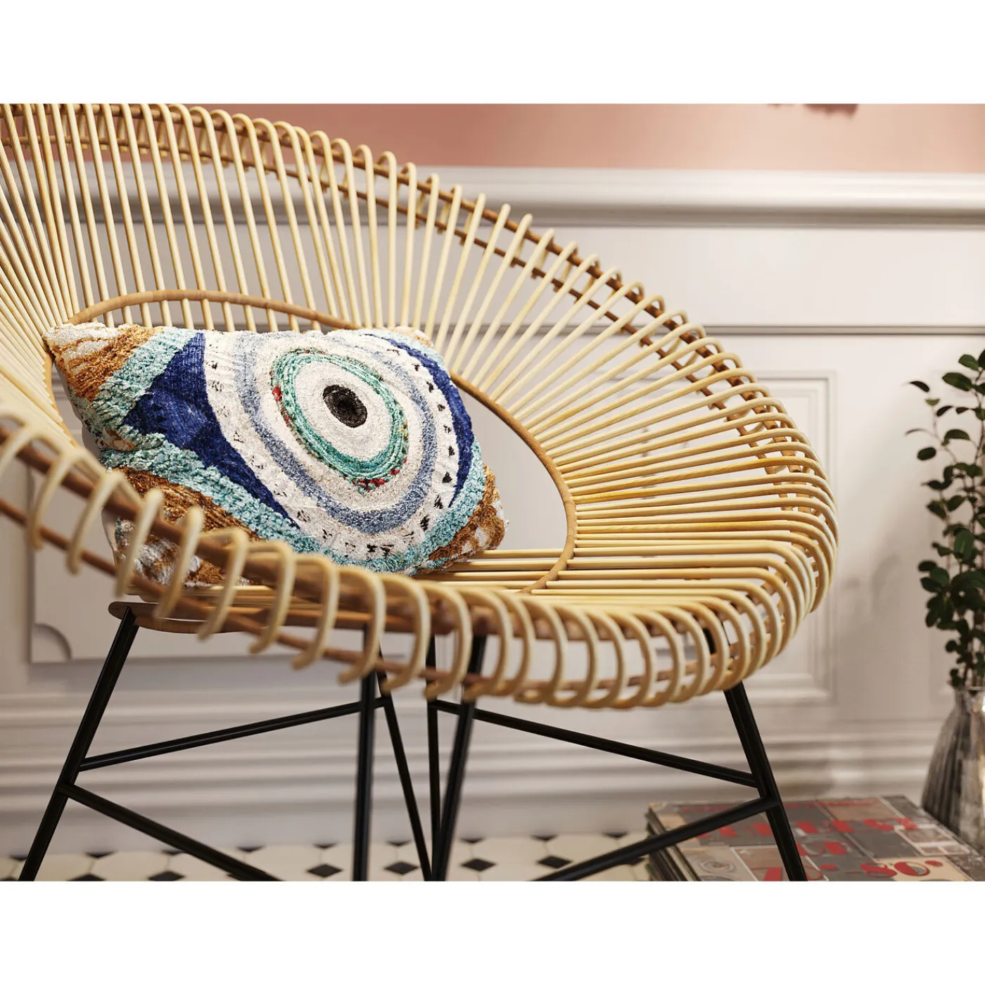 KARE Design Coussin Ethno Eye 35X55Cm