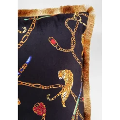 KARE Design Coussin Tiger Chain Noir 45X45Cm