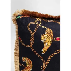 KARE Design Coussin Tiger Chain Noir 45X45Cm