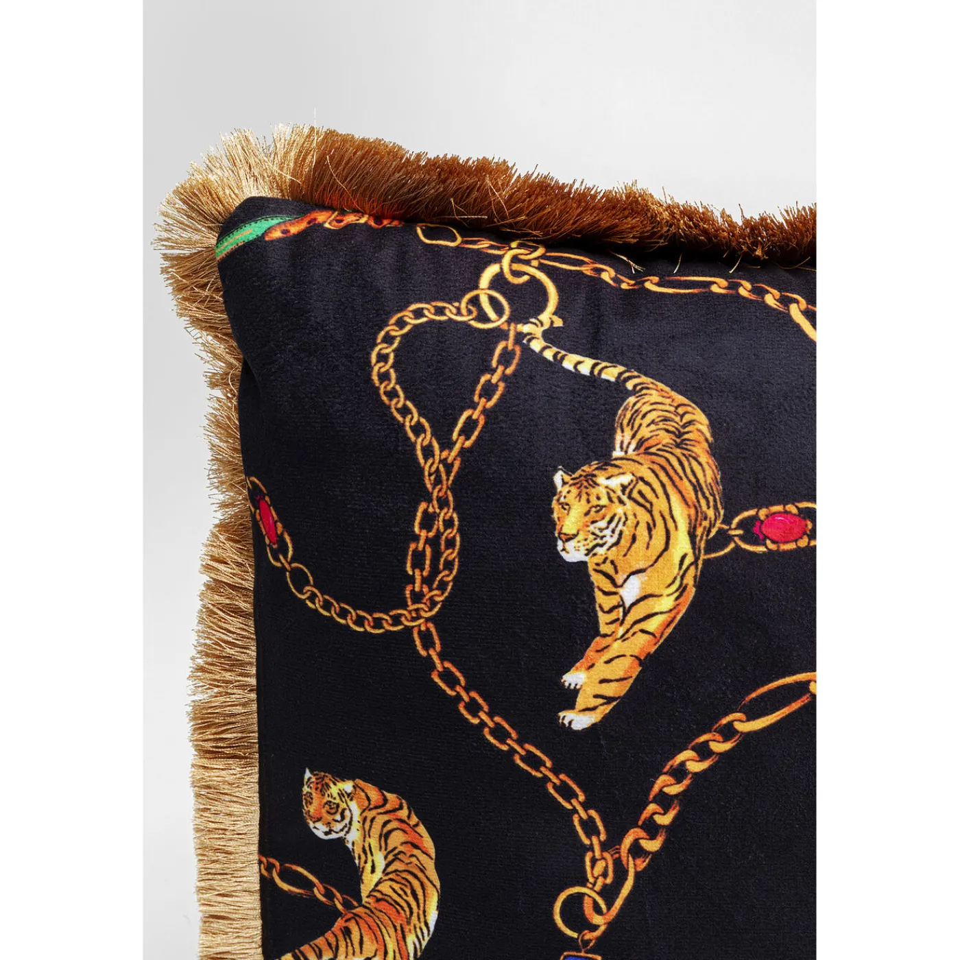 KARE Design Coussin Tiger Chain Noir 45X45Cm